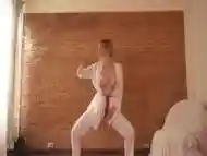 Kung fu titty tease