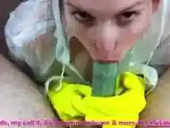 Lelu Love-Raincoat Rubber Gloves Blowjob