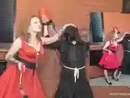 Lisa, Violetta and Xenia - Plague Doctor Whipping - Free Backstages (unique)