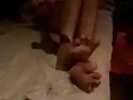 Lubed up feet