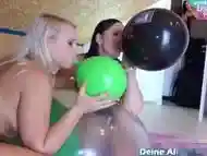 Luftballon gruppensex vierer mit deutscher brÃ¼nette rund blonder milf