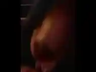 Milf gives blowjob till he cums in her mouth and on chin with deepthroat