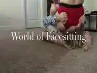 Mixed wrestling facesitting