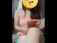 Nalilibugan si GF kakasexting kay BF kaya todo laro sa dede at mabasang puki