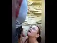 Nature Blowjob, pissing and smoking