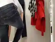 Naughty Diaper Girl Wets herself in a Fitting Room