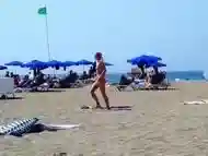 Notgeil am Strand in Spanien  Public im Urlaub Schnuggie91