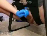 Nurse Home Visit: Nurse masturbates patient through sex chair