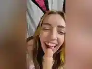 POV Teen PlayBoy Bunny Gives You Head At A Halloween Party