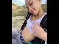 POV blowjob and anal sex on a hike