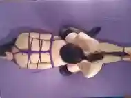 Pegging my tied up slave boy with my pussy (bondage)