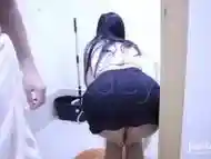 Pinay Maid gets Fucked By Boss While Cleaning The Toilet
