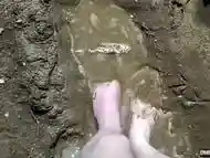 Playing Barefoot In The Mud.