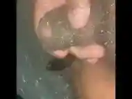 Playing with my little dick in the shower