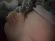 Playing with tits before bed