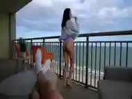 Public Sex on the Condo Balcony with an Ocean View ð