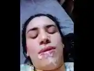 Quickie! Messy cum mouthful selfie! (Mouthful, cumplay and swallow)