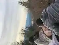 Quickie on the mountain, Huge cumshot!