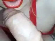 Red lipstick best Blowjob close up sensual licks