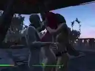 Red-haired Alice. Sex adventure of a beautiful girl in the Fallout 4 world  Porno game