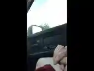 Riding in a car naked.  Flashing a trucker.  Stroking.
