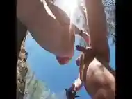 Risky Fucking on Rocks by the River