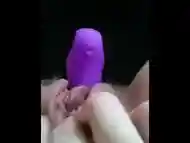 Rubbing my clit while testing a new G-spot vibrator