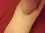 Rubbing my dick on her foot