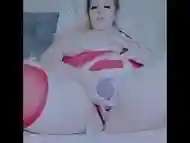 SantasBaby smoking while messaging her fat pussy panties to the side