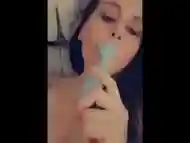 Sexy MILF using Vibrator in her Tight Wet Pussy - Lick my Squirting Cum - Solo Female Orgasm