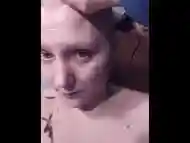 Shaving the back of her head