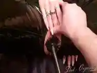 Slut-Orgasma Celeste Latex-Catsuit toiled brush fuck