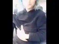 Smoking a Joint & Flashing Tits in Car