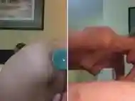 Split screen anal and throatfuck for this tiny slit