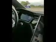 TAKES CUM SHOT IN MOUTH WHILE DRIVING A TESLA