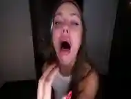 THROAT GOAT! Extra sloppy deep throat and fucked with cum on face! Spit play slut!