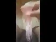 Teasing my clit and pussy with a pink jelly