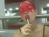 Teen sucks a Lollipop at the Mall (pg) - MaryVincXXX