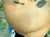 Twink belly expanded after drinking alienÂ´s water ( alien inside belly )