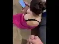 Unexpected cumshot for step mom while sheâs distracted and she complains about it