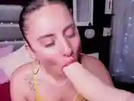 VERY MESSY DEEP THROAT AND GREAT FACIAL OF A VERY WET MOUTH AND A VERY SEXY FACE OF STORMIHART THE H