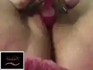 Vibrating clit to multiple orgasms with squirting & quivering contractions