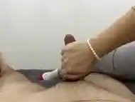 WIFE gives sweet HANDJOB to please HUSBAND