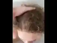 Worthless whore gets pissed on, spit on, choked, slapped and facefucked