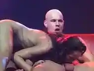 extreme deepthroat on public stage