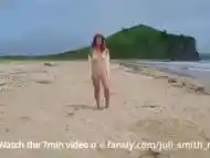juli smith meow in micro bikini on public beach