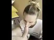 she swallows until the last drop when she sucks me when she gets home from work