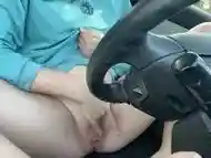 thot has an orgasm in busy parking lot