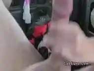 Babe does anal on halloween in cab