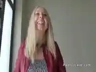 Blonde Russian fucks in staircase